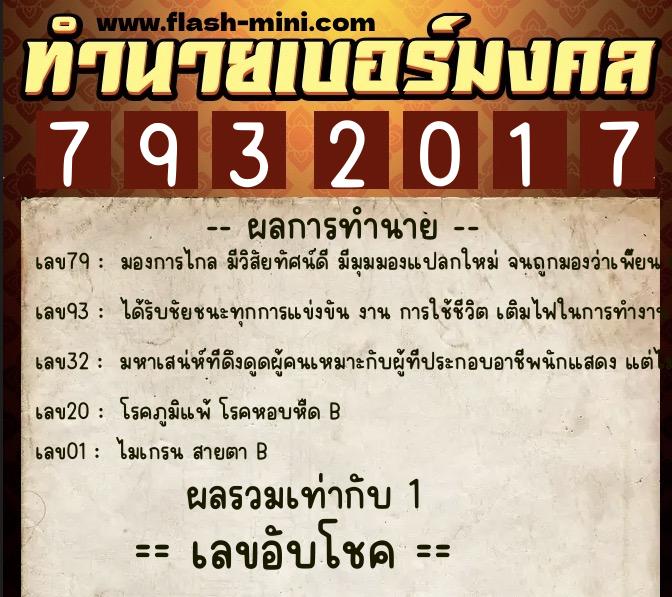 ทำนายเบอร์มงคล 0XX-7932017 ทำนายเบอร์มงคล หมายเลข 082-793201 ทำนายเบอร์มงคล 0XX-7932017 ทำนายเบอร์มงคล หมายเลข 082-793201