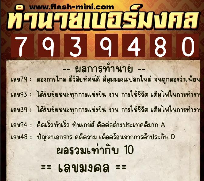 ทำนายเบอร์มงคล 0XX-7939480 ทำนายเบอร์มงคล หมายเลข 067-793948 ทำนายเบอร์มงคล 0XX-7939480 ทำนายเบอร์มงคล หมายเลข 067-793948