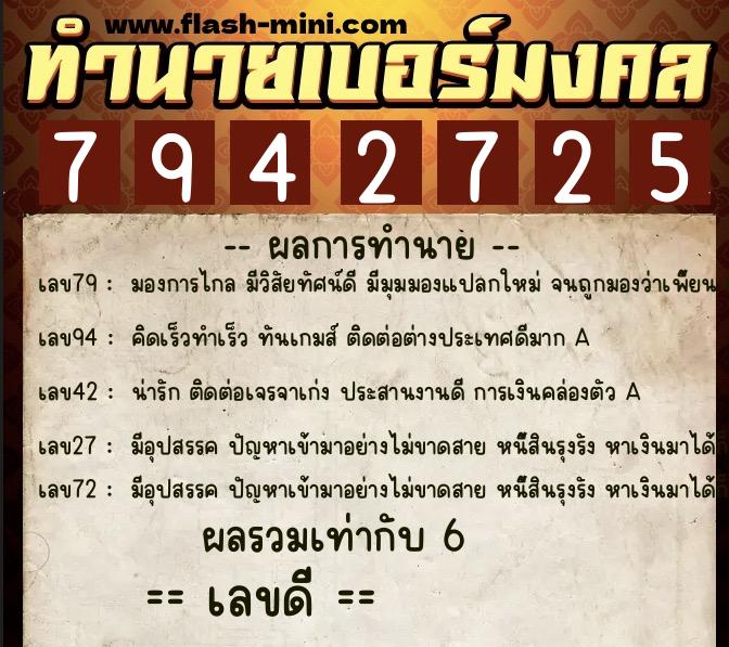 ทำนายเบอร์มงคล 0XX-7942725 ทำนายเบอร์มงคล หมายเลข 099-794272 ทำนายเบอร์มงคล 0XX-7942725 ทำนายเบอร์มงคล หมายเลข 099-794272