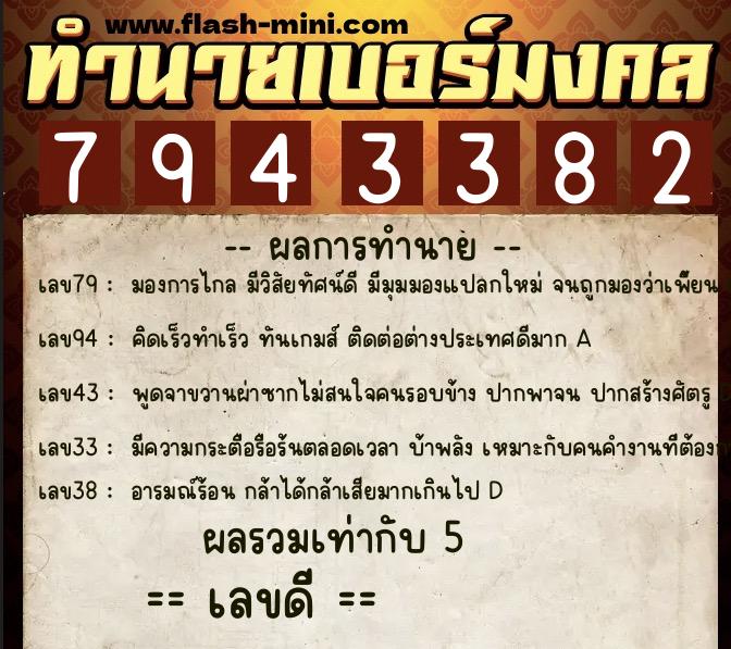 ทำนายเบอร์มงคล 0XX-7943382 ทำนายเบอร์มงคล หมายเลข 082-794338 ทำนายเบอร์มงคล 0XX-7943382 ทำนายเบอร์มงคล หมายเลข 082-794338