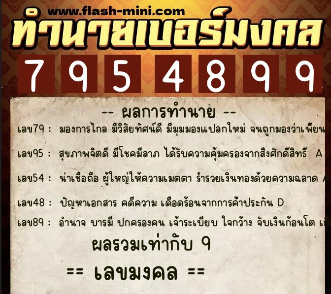 ทำนายเบอร์มงคล 0XX-7954899 ทำนายเบอร์มงคล หมายเลข 067-795489 ทำนายเบอร์มงคล 0XX-7954899 ทำนายเบอร์มงคล หมายเลข 067-795489