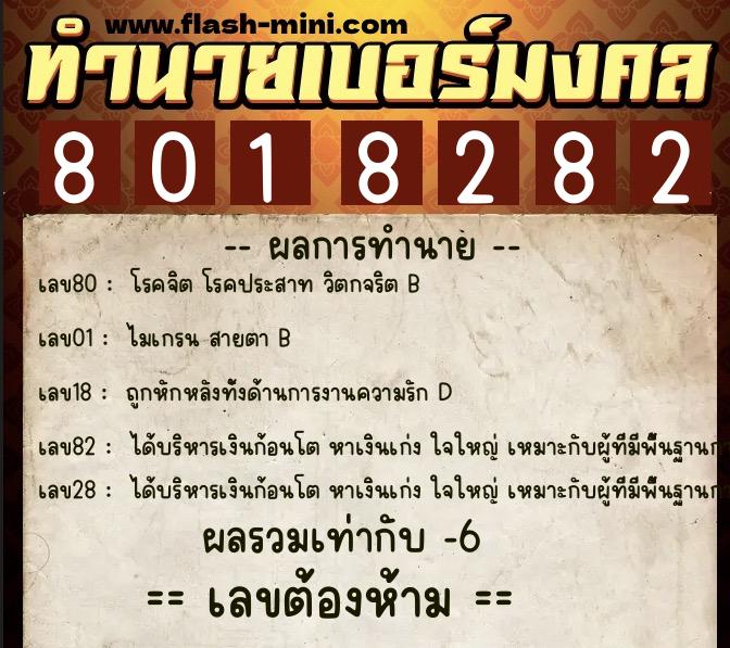 ทำนายเบอร์มงคล 0XX-8018282 ทำนายเบอร์มงคล หมายเลข 066-801828 ทำนายเบอร์มงคล 0XX-8018282 ทำนายเบอร์มงคล หมายเลข 066-801828