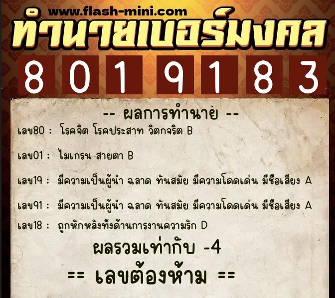 ทำนายเบอร์มงคล 0XX-8019183 ทำนายเบอร์มงคล หมายเลข 081-801918 ทำนายเบอร์มงคล 0XX-8019183 ทำนายเบอร์มงคล หมายเลข 081-801918