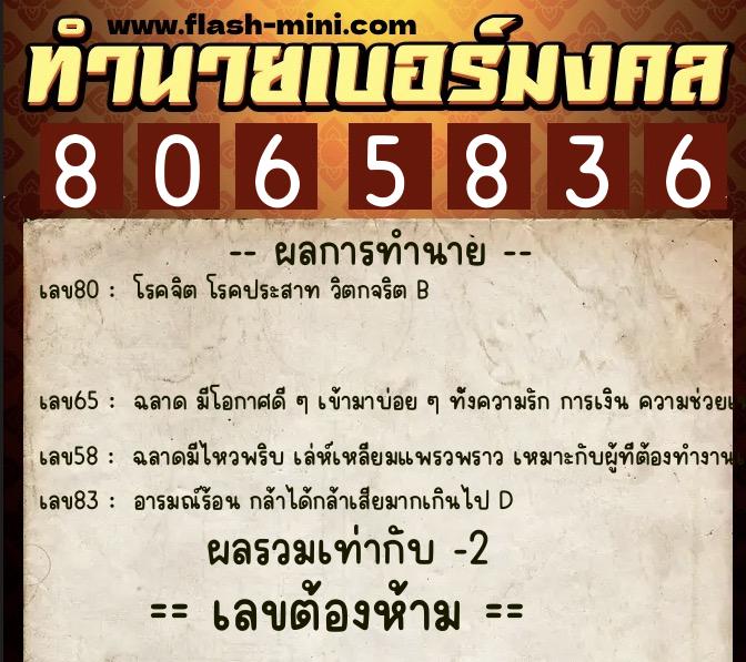 ทำนายเบอร์มงคล 0XX-8065836 ทำนายเบอร์มงคล หมายเลข 094-806583 ทำนายเบอร์มงคล 0XX-8065836 ทำนายเบอร์มงคล หมายเลข 094-806583