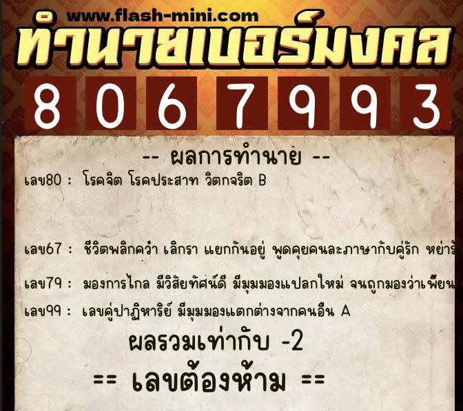 ทำนายเบอร์มงคล 0XX-8067993 ทำนายเบอร์มงคล หมายเลข 089-806799 ทำนายเบอร์มงคล 0XX-8067993 ทำนายเบอร์มงคล หมายเลข 089-806799
