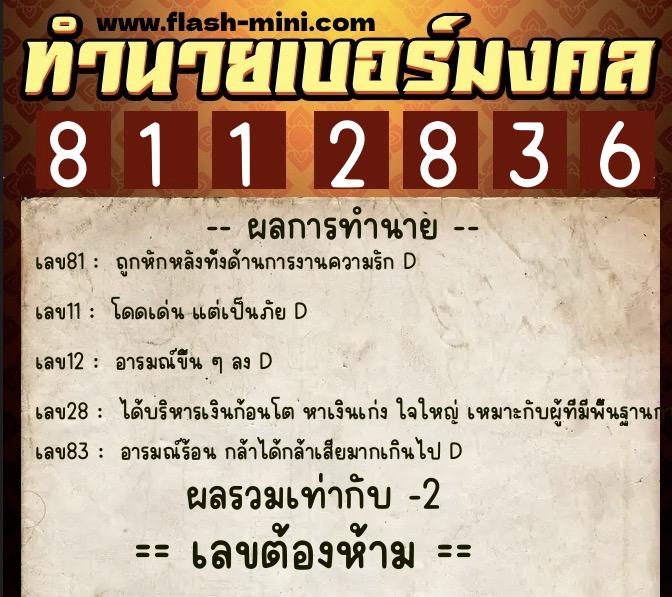 ทำนายเบอร์มงคล 0XX-8112836 ทำนายเบอร์มงคล หมายเลข 089-811283 ทำนายเบอร์มงคล 0XX-8112836 ทำนายเบอร์มงคล หมายเลข 089-811283