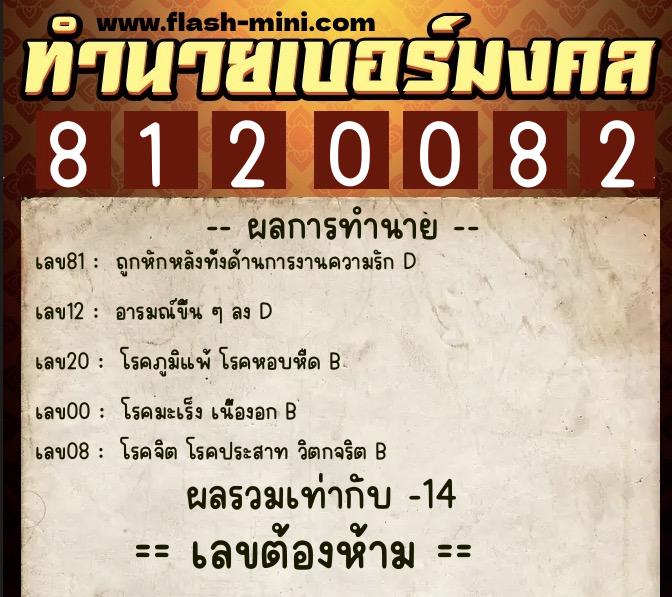 ทำนายเบอร์มงคล 0XX-8120082 ทำนายเบอร์มงคล หมายเลข 097-812008 ทำนายเบอร์มงคล 0XX-8120082 ทำนายเบอร์มงคล หมายเลข 097-812008