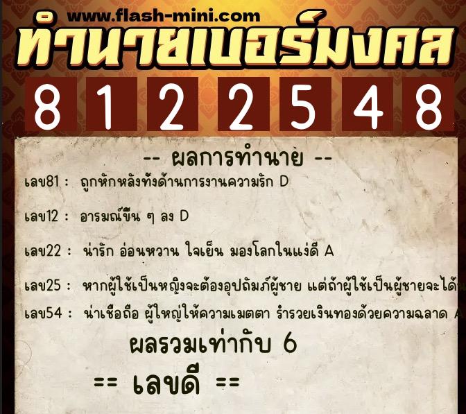 ทำนายเบอร์มงคล 0XX-8122548 ทำนายเบอร์มงคล หมายเลข 097-812254 ทำนายเบอร์มงคล 0XX-8122548 ทำนายเบอร์มงคล หมายเลข 097-812254