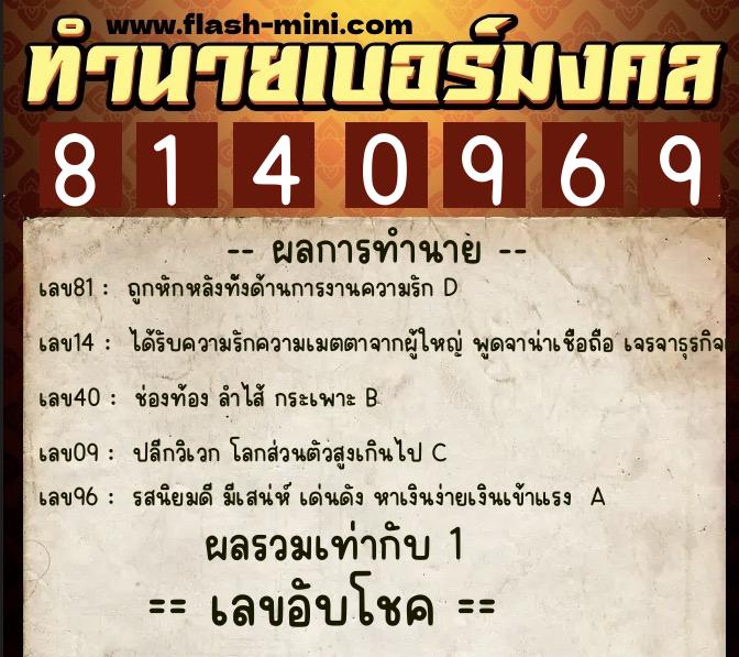 ทำนายเบอร์มงคล 0XX-8140969 ทำนายเบอร์มงคล หมายเลข 096-814096 ทำนายเบอร์มงคล 0XX-8140969 ทำนายเบอร์มงคล หมายเลข 096-814096