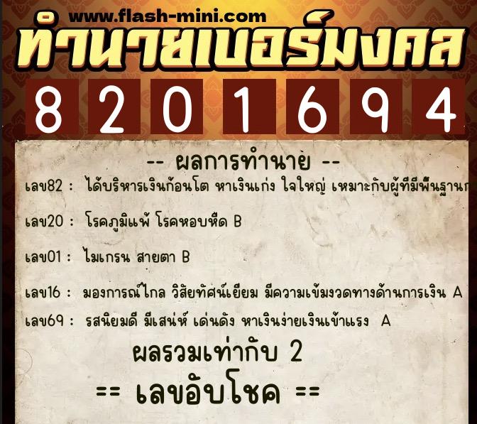 ทำนายเบอร์มงคล 0XX-8201694 ทำนายเบอร์มงคล หมายเลข 098-820169 ทำนายเบอร์มงคล 0XX-8201694 ทำนายเบอร์มงคล หมายเลข 098-820169