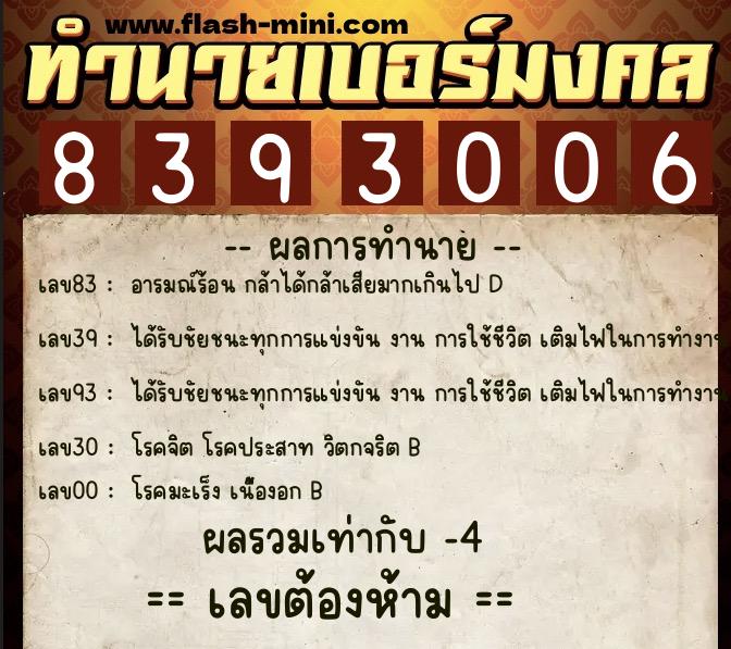 ทำนายเบอร์มงคล 0XX-8393006 ทำนายเบอร์มงคล หมายเลข 086-839300 ทำนายเบอร์มงคล 0XX-8393006 ทำนายเบอร์มงคล หมายเลข 086-839300