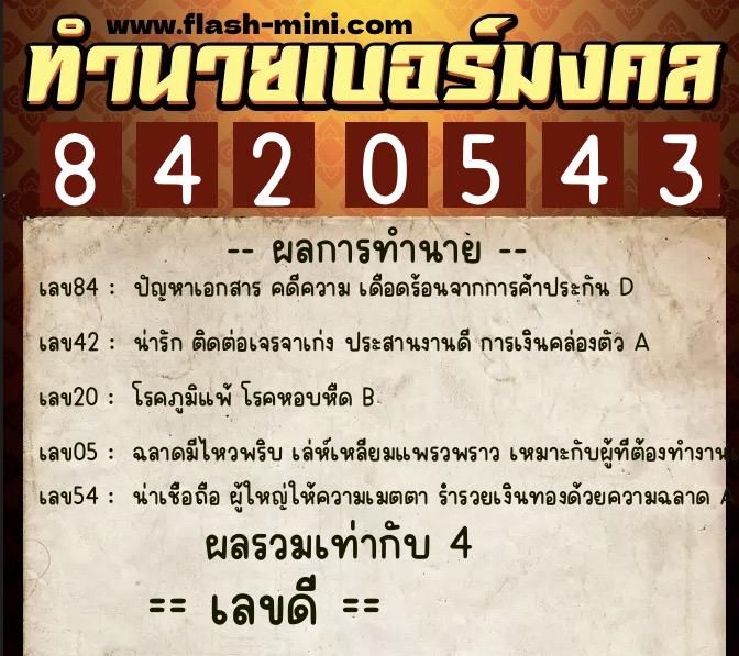 ทำนายเบอร์มงคล 0XX-8420543 ทำนายเบอร์มงคล หมายเลข 068-842054 ทำนายเบอร์มงคล 0XX-8420543 ทำนายเบอร์มงคล หมายเลข 068-842054