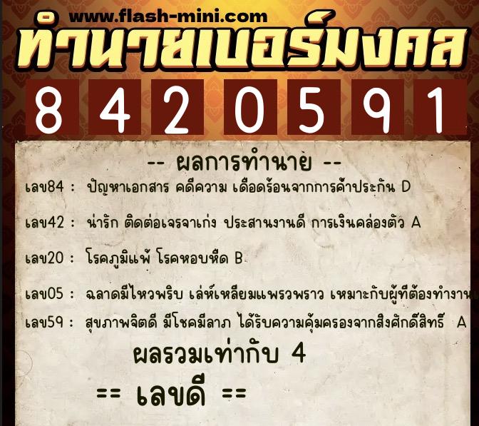 ทำนายเบอร์มงคล 0XX-8420591 ทำนายเบอร์มงคล หมายเลข 092-842059 ทำนายเบอร์มงคล 0XX-8420591 ทำนายเบอร์มงคล หมายเลข 092-842059