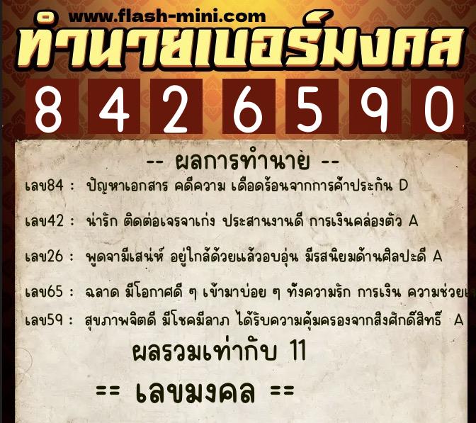 ทำนายเบอร์มงคล 0XX-8426590 ทำนายเบอร์มงคล หมายเลข 096-842659 ทำนายเบอร์มงคล 0XX-8426590 ทำนายเบอร์มงคล หมายเลข 096-842659