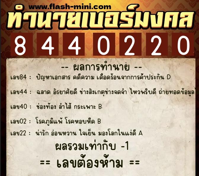 ทำนายเบอร์มงคล 0XX-8440220 ทำนายเบอร์มงคล หมายเลข 060-844022 ทำนายเบอร์มงคล 0XX-8440220 ทำนายเบอร์มงคล หมายเลข 060-844022