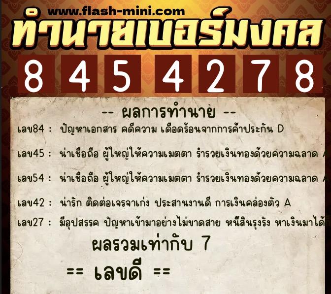 ทำนายเบอร์มงคล 0XX-8454278 ทำนายเบอร์มงคล หมายเลข 084-845427 ทำนายเบอร์มงคล 0XX-8454278 ทำนายเบอร์มงคล หมายเลข 084-845427