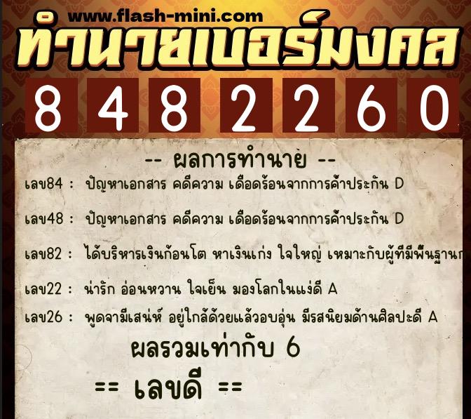 ทำนายเบอร์มงคล 0XX-8482260 ทำนายเบอร์มงคล หมายเลข 082-848226 ทำนายเบอร์มงคล 0XX-8482260 ทำนายเบอร์มงคล หมายเลข 082-848226