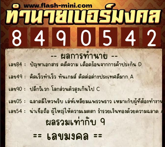 ทำนายเบอร์มงคล 0XX-8490542 ทำนายเบอร์มงคล หมายเลข 097-849054 ทำนายเบอร์มงคล 0XX-8490542 ทำนายเบอร์มงคล หมายเลข 097-849054