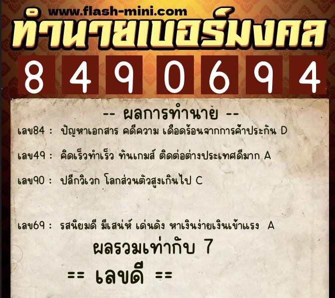 ทำนายเบอร์มงคล 0XX-8490694 ทำนายเบอร์มงคล หมายเลข 081-849069 ทำนายเบอร์มงคล 0XX-8490694 ทำนายเบอร์มงคล หมายเลข 081-849069