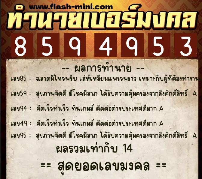 ทำนายเบอร์มงคล 0XX-8594953 ทำนายเบอร์มงคล หมายเลข 068-859495 ทำนายเบอร์มงคล 0XX-8594953 ทำนายเบอร์มงคล หมายเลข 068-859495