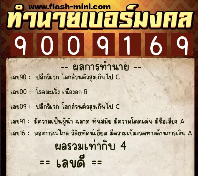 ทำนายเบอร์มงคล 0XX-9009169 ทำนายเบอร์มงคล หมายเลข 086-900916 ทำนายเบอร์มงคล 0XX-9009169 ทำนายเบอร์มงคล หมายเลข 086-900916