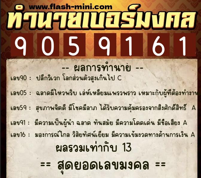 ทำนายเบอร์มงคล 0XX-9059161 ทำนายเบอร์มงคล หมายเลข 086-905916 ทำนายเบอร์มงคล 0XX-9059161 ทำนายเบอร์มงคล หมายเลข 086-905916