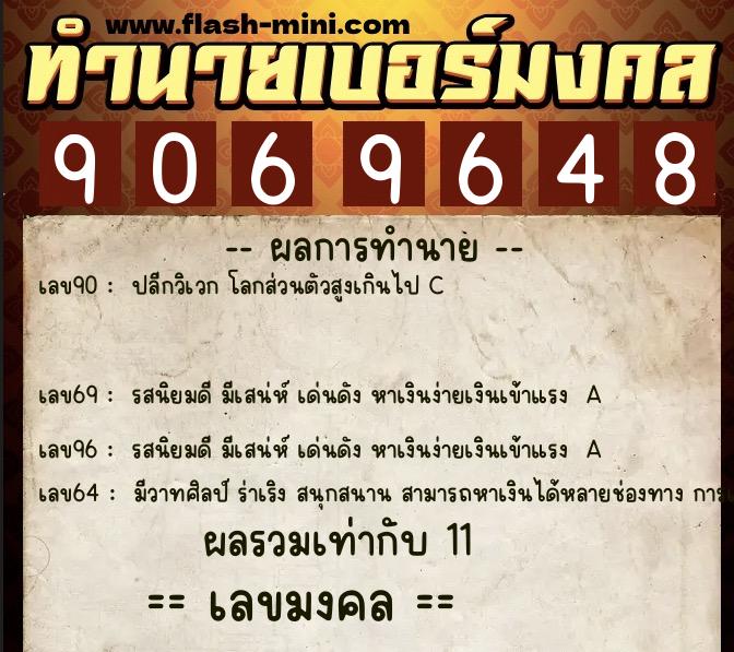 ทำนายเบอร์มงคล 0XX-9069648 ทำนายเบอร์มงคล หมายเลข 094-906964 ทำนายเบอร์มงคล 0XX-9069648 ทำนายเบอร์มงคล หมายเลข 094-906964