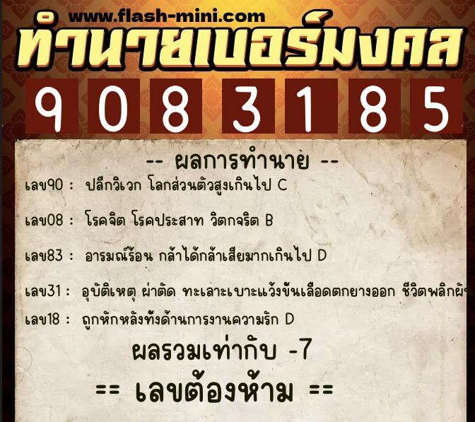 ทำนายเบอร์มงคล 0XX-9083185 ทำนายเบอร์มงคล หมายเลข 067-908318 ทำนายเบอร์มงคล 0XX-9083185 ทำนายเบอร์มงคล หมายเลข 067-908318