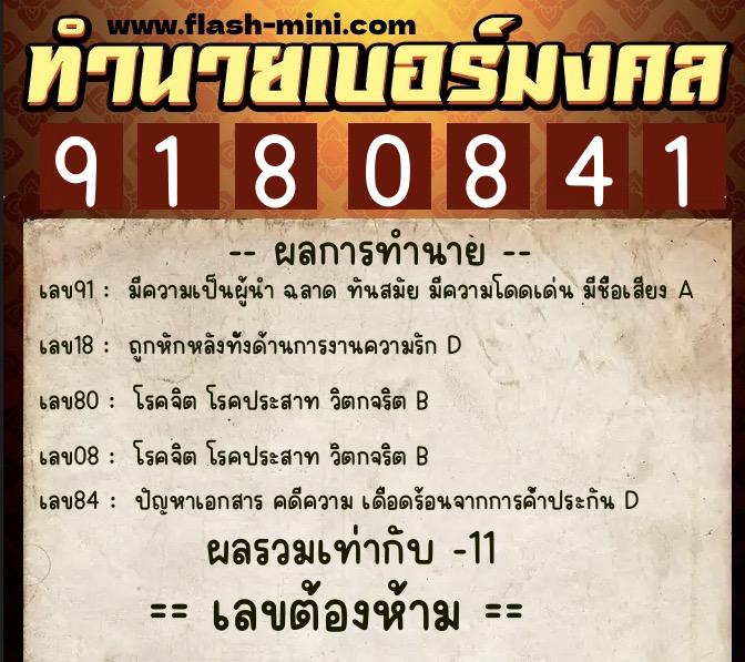 ทำนายเบอร์มงคล 0XX-9180841 ทำนายเบอร์มงคล หมายเลข 095-918084 ทำนายเบอร์มงคล 0XX-9180841 ทำนายเบอร์มงคล หมายเลข 095-918084