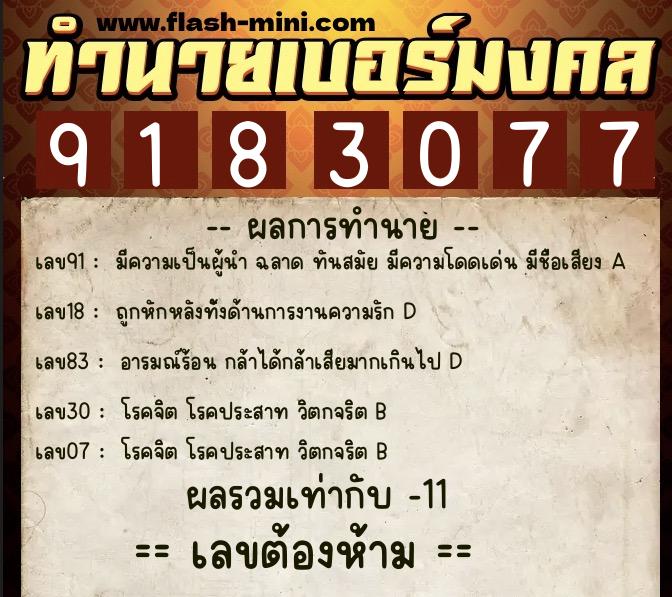 ทำนายเบอร์มงคล 0XX-9183077 ทำนายเบอร์มงคล หมายเลข 092-918307 ทำนายเบอร์มงคล 0XX-9183077 ทำนายเบอร์มงคล หมายเลข 092-918307