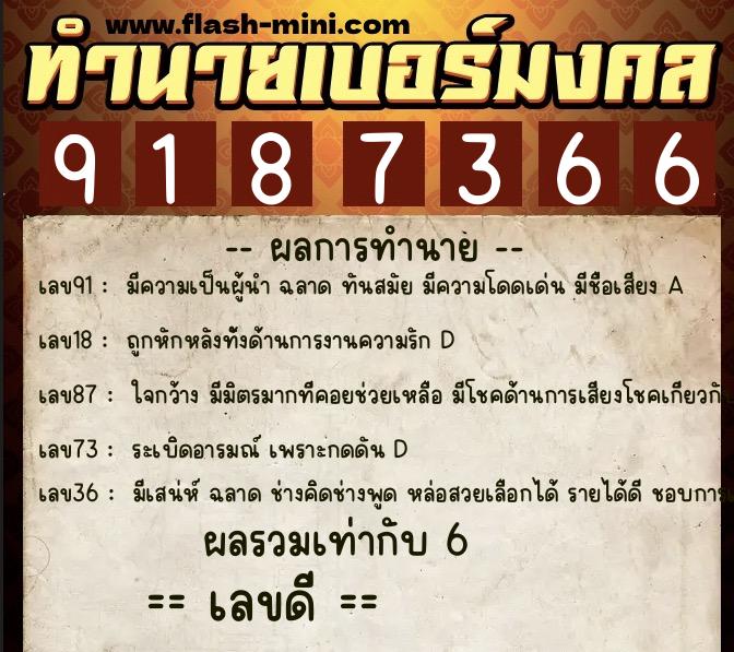 ทำนายเบอร์มงคล 0XX-9187366 ทำนายเบอร์มงคล หมายเลข 088-918736 ทำนายเบอร์มงคล 0XX-9187366 ทำนายเบอร์มงคล หมายเลข 088-918736