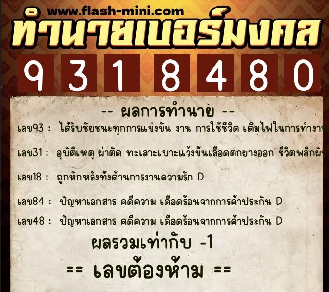 ทำนายเบอร์มงคล 0XX-9318480 ทำนายเบอร์มงคล หมายเลข 099-931848 ทำนายเบอร์มงคล 0XX-9318480 ทำนายเบอร์มงคล หมายเลข 099-931848