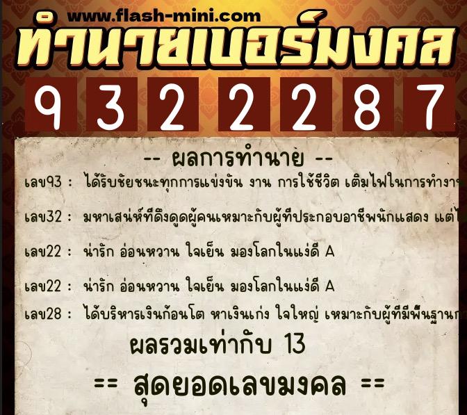 ทำนายเบอร์มงคล 0XX-9322287 ทำนายเบอร์มงคล หมายเลข 067-932228 ทำนายเบอร์มงคล 0XX-9322287 ทำนายเบอร์มงคล หมายเลข 067-932228