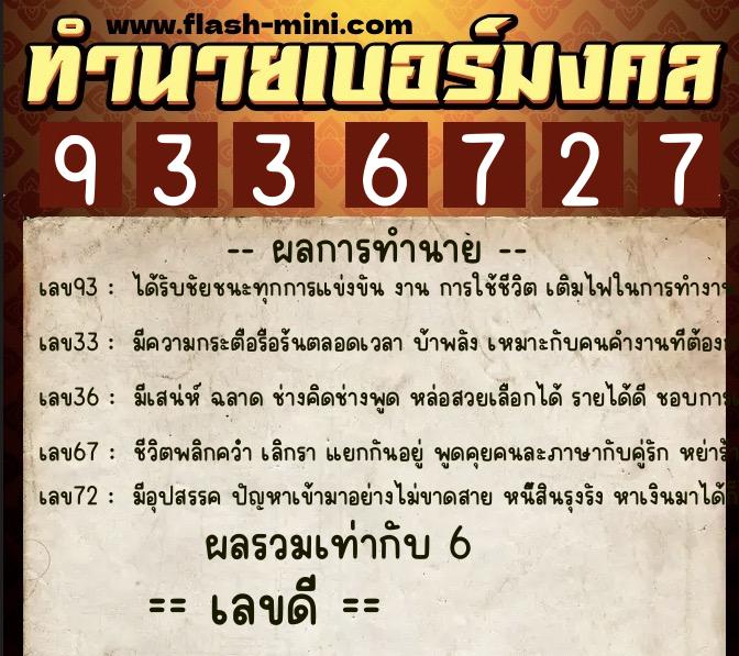 ทำนายเบอร์มงคล 0XX-9336727 ทำนายเบอร์มงคล หมายเลข 084-933672 ทำนายเบอร์มงคล 0XX-9336727 ทำนายเบอร์มงคล หมายเลข 084-933672