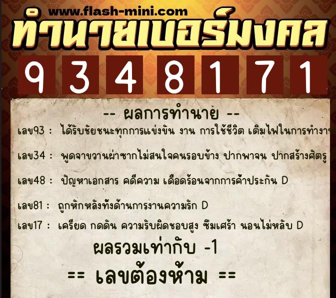 ทำนายเบอร์มงคล 0XX-9348171 ทำนายเบอร์มงคล หมายเลข 094-934817 ทำนายเบอร์มงคล 0XX-9348171 ทำนายเบอร์มงคล หมายเลข 094-934817