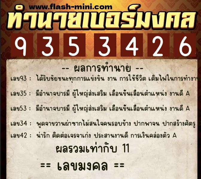 ทำนายเบอร์มงคล 0XX-9353426 ทำนายเบอร์มงคล หมายเลข 068-935342 ทำนายเบอร์มงคล 0XX-9353426 ทำนายเบอร์มงคล หมายเลข 068-935342
