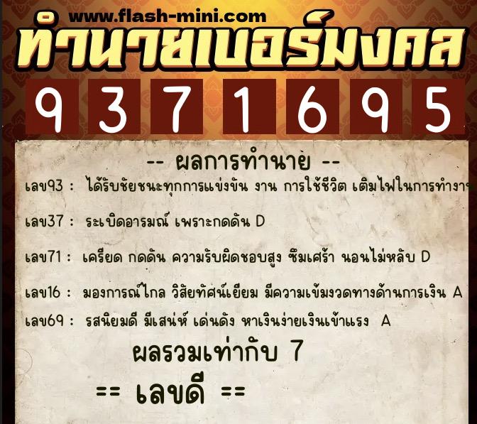 ทำนายเบอร์มงคล 0XX-9371695 ทำนายเบอร์มงคล หมายเลข 060-937169 ทำนายเบอร์มงคล 0XX-9371695 ทำนายเบอร์มงคล หมายเลข 060-937169