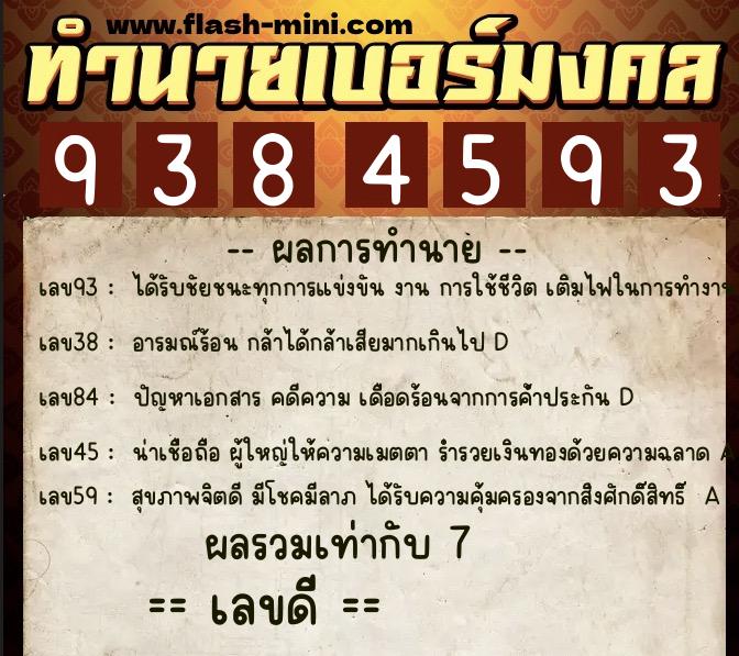 ทำนายเบอร์มงคล 0XX-9384593 ทำนายเบอร์มงคล หมายเลข 093-938459 ทำนายเบอร์มงคล 0XX-9384593 ทำนายเบอร์มงคล หมายเลข 093-938459