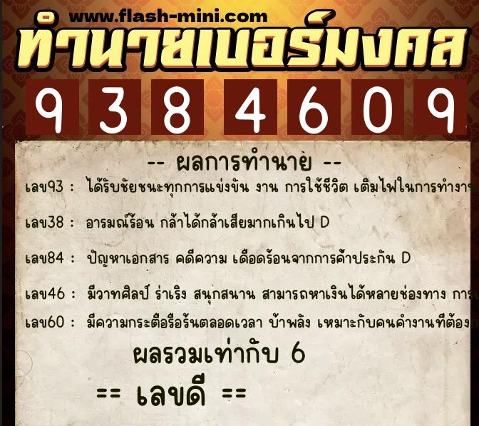 ทำนายเบอร์มงคล 0XX-9384609 ทำนายเบอร์มงคล หมายเลข 091-938460 ทำนายเบอร์มงคล 0XX-9384609 ทำนายเบอร์มงคล หมายเลข 091-938460