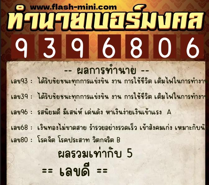 ทำนายเบอร์มงคล 0XX-9396806 ทำนายเบอร์มงคล หมายเลข 095-939680 ทำนายเบอร์มงคล 0XX-9396806 ทำนายเบอร์มงคล หมายเลข 095-939680