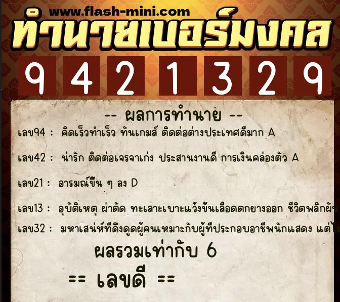 ทำนายเบอร์มงคล 0XX-9421329 ทำนายเบอร์มงคล หมายเลข 088-942132 ทำนายเบอร์มงคล 0XX-9421329 ทำนายเบอร์มงคล หมายเลข 088-942132