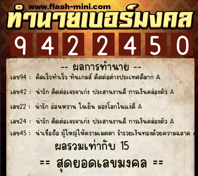 ทำนายเบอร์มงคล 0XX-9422450 ทำนายเบอร์มงคล หมายเลข 069-942245 ทำนายเบอร์มงคล 0XX-9422450 ทำนายเบอร์มงคล หมายเลข 069-942245