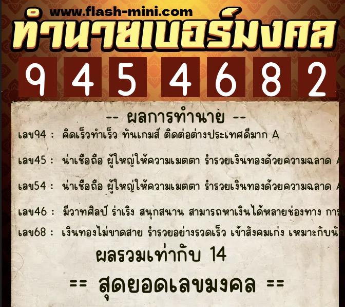 ทำนายเบอร์มงคล 0XX-9454682 ทำนายเบอร์มงคล หมายเลข 086-945468 ทำนายเบอร์มงคล 0XX-9454682 ทำนายเบอร์มงคล หมายเลข 086-945468