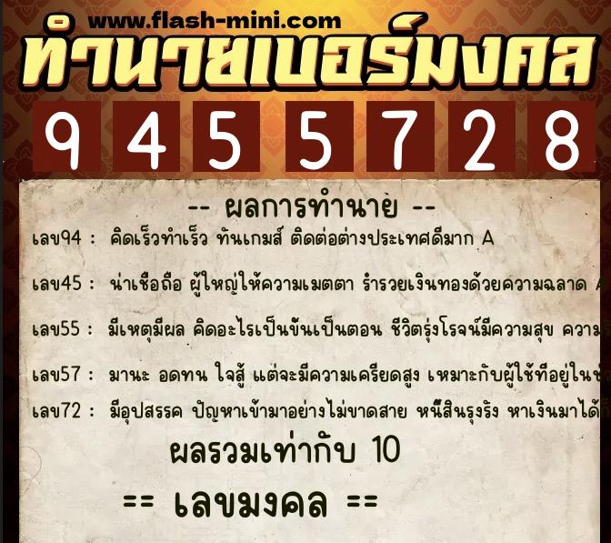ทำนายเบอร์มงคล 0XX-9455728 ทำนายเบอร์มงคล หมายเลข 068-945572 ทำนายเบอร์มงคล 0XX-9455728 ทำนายเบอร์มงคล หมายเลข 068-945572