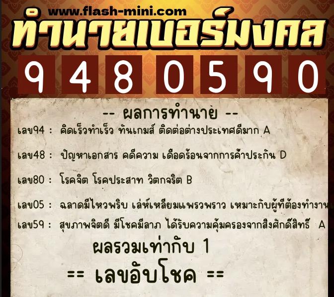 ทำนายเบอร์มงคล 0XX-9480590  ทำนายเบอร์มงคล หมายเลข 097-948059  ทำนายเบอร์มงคล 0XX-9480590  ทำนายเบอร์มงคล หมายเลข 097-948059