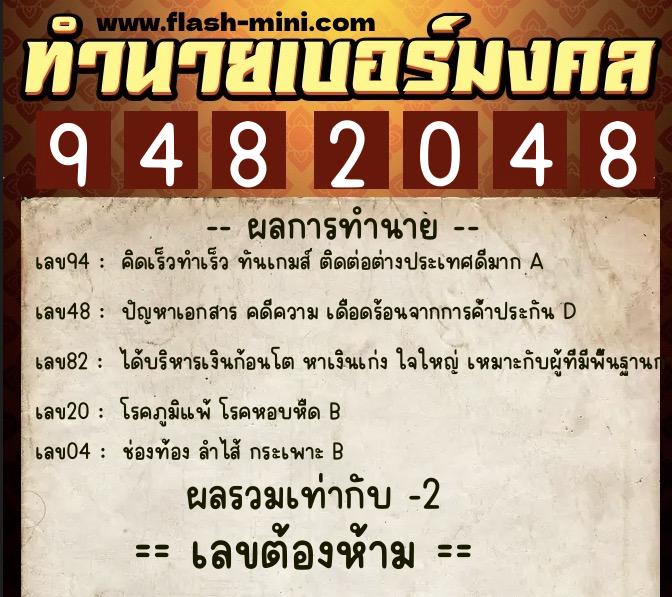 ทำนายเบอร์มงคล 0XX-9482048 ทำนายเบอร์มงคล หมายเลข 087-948204 ทำนายเบอร์มงคล 0XX-9482048 ทำนายเบอร์มงคล หมายเลข 087-948204