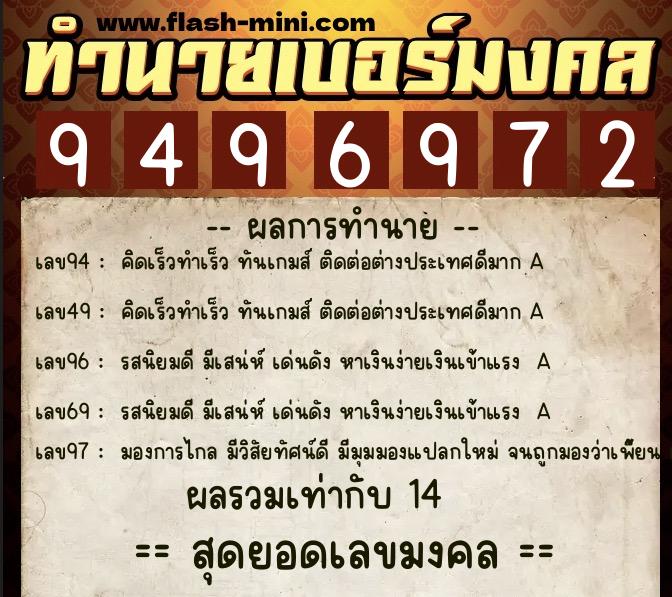 ทำนายเบอร์มงคล 0XX-9496972 ทำนายเบอร์มงคล หมายเลข 092-949697 ทำนายเบอร์มงคล 0XX-9496972 ทำนายเบอร์มงคล หมายเลข 092-949697