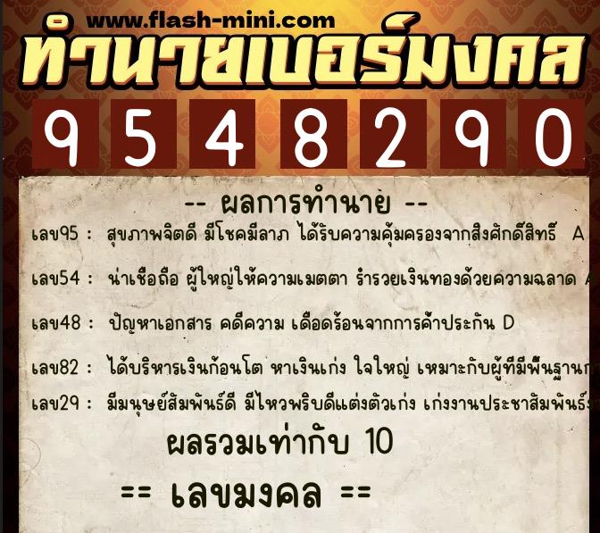 ทำนายเบอร์มงคล 0XX-9548290 ทำนายเบอร์มงคล หมายเลข 084-954829 ทำนายเบอร์มงคล 0XX-9548290 ทำนายเบอร์มงคล หมายเลข 084-954829
