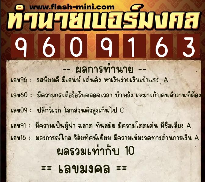 ทำนายเบอร์มงคล 0XX-9609163 ทำนายเบอร์มงคล หมายเลข 060-960916 ทำนายเบอร์มงคล 0XX-9609163 ทำนายเบอร์มงคล หมายเลข 060-960916