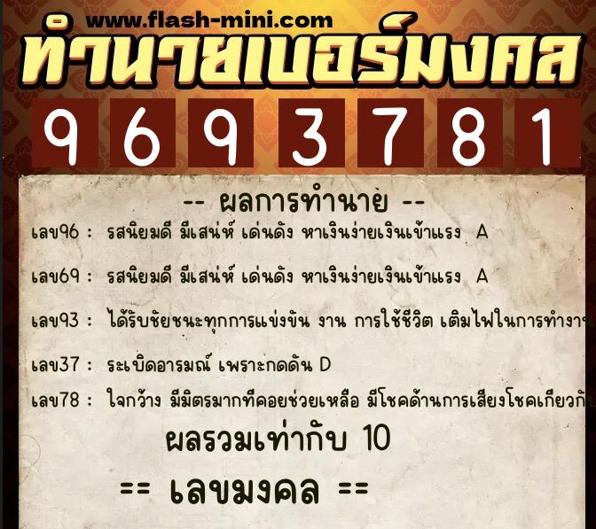 ทำนายเบอร์มงคล 0XX-9693781 ทำนายเบอร์มงคล หมายเลข 084-969378 ทำนายเบอร์มงคล 0XX-9693781 ทำนายเบอร์มงคล หมายเลข 084-969378